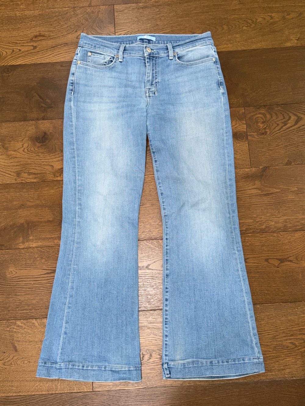 7 For All Mankind Light Blue Flare Jeans